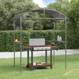 VIDAXL Barbecuepavilion mit Seitenbrettern 220x115x230 cm Stahlanthrazit