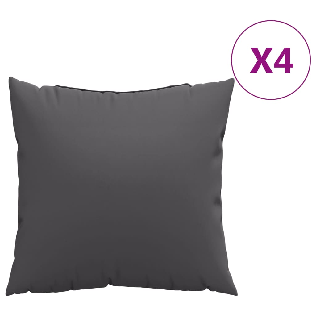 Coussins de canapé vidaxl 4 pcs 40x40 cm tissu anthracite -colored