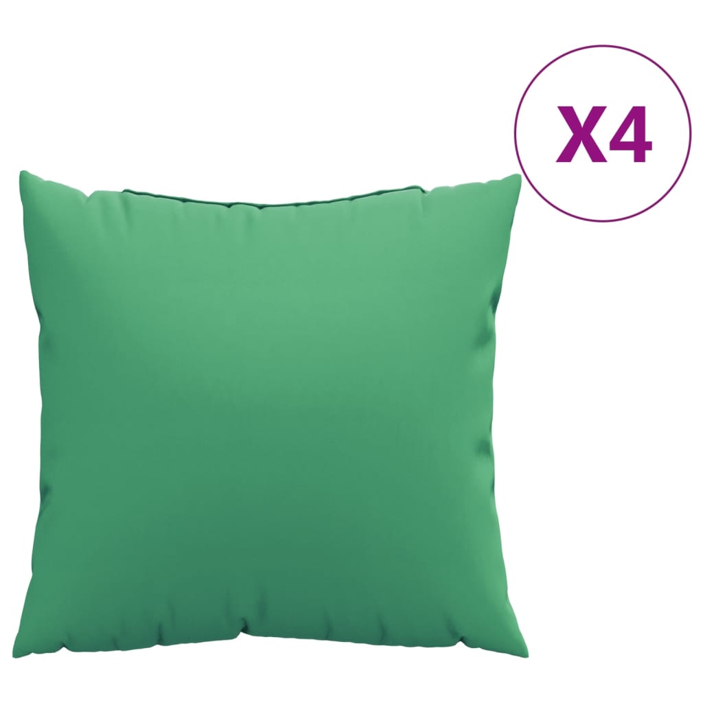 Vidaxl -Sofa -Kissen 4 ST 40x40 cm Stoff grün