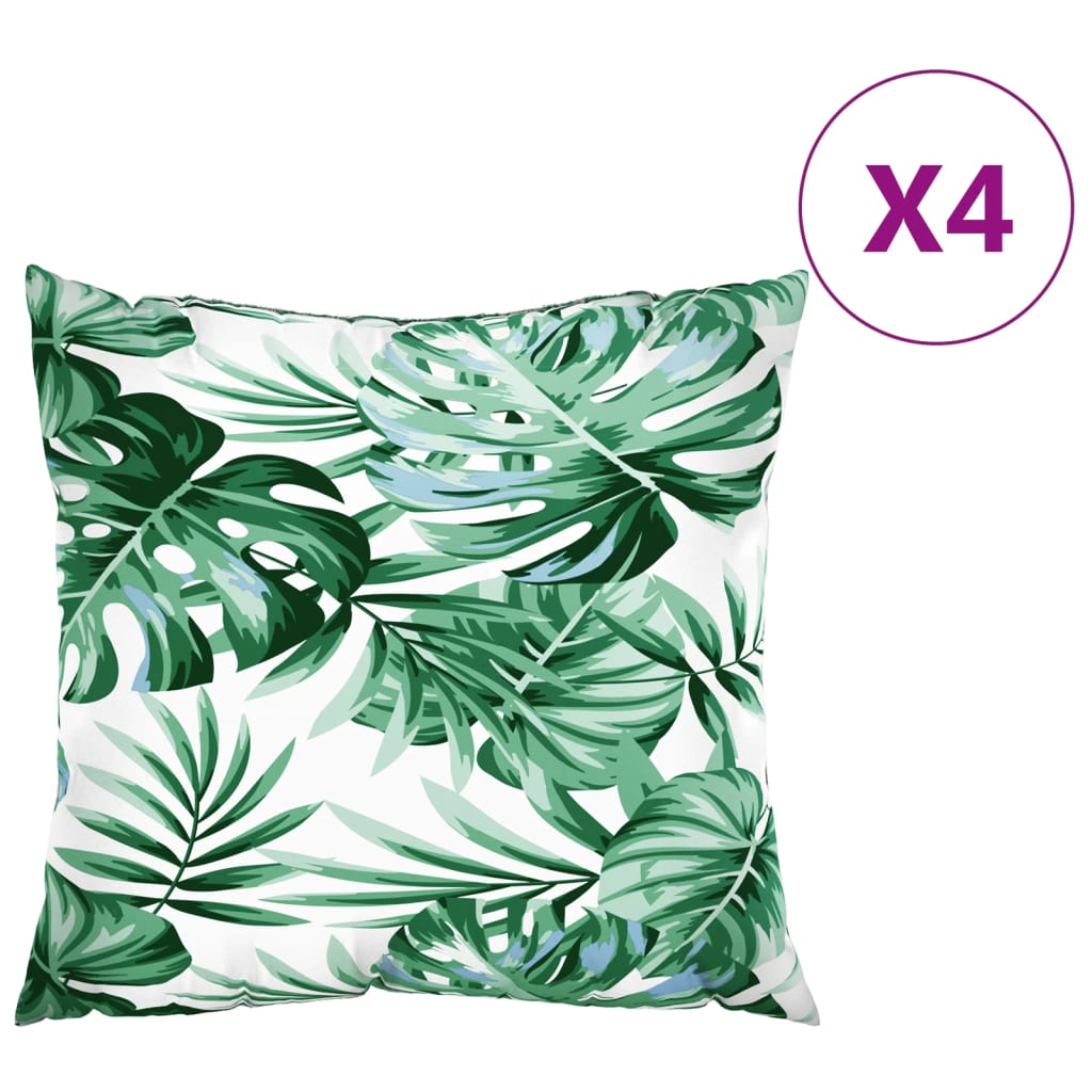 Vidaxl soffa kuddar 4 st lövmönster 40x40 cm tyg