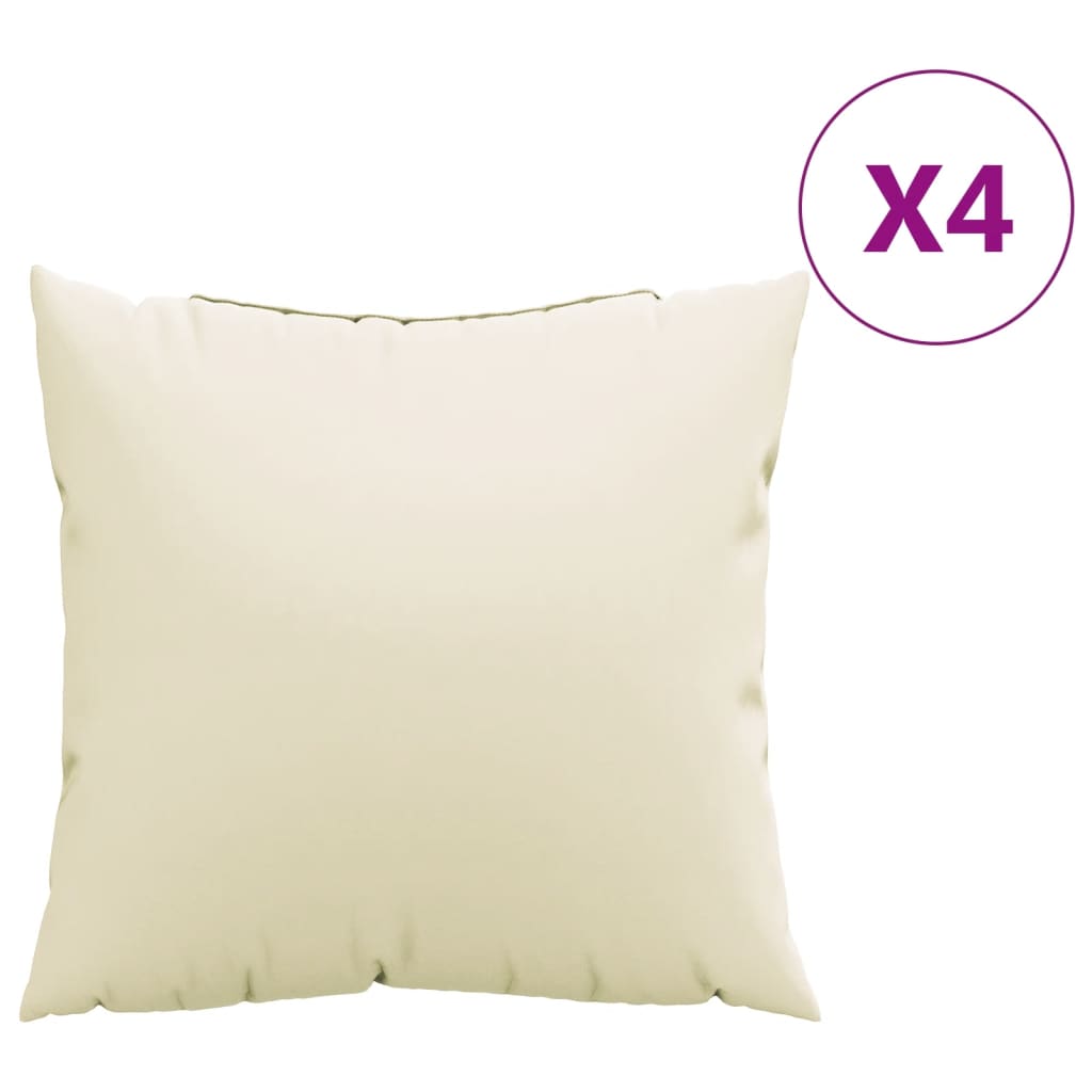 Vidaxl Bank Cushions 4 St 50x50 cm Fabric Cream -colored