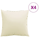 Vidaxl bank cushions 4 st 50x50 cm fabric cream -colored