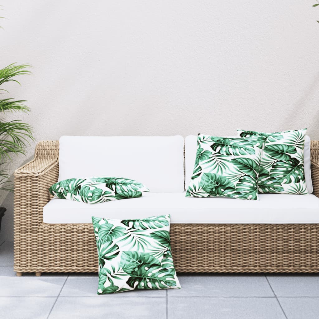 Vidaxl Sofa cushions 4 pcs leaf pattern 50x50 cm fabric