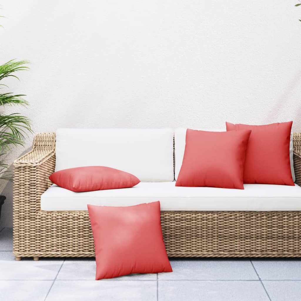 Polštáře Vidaxl Sofa 4 st 60x60 cm červená