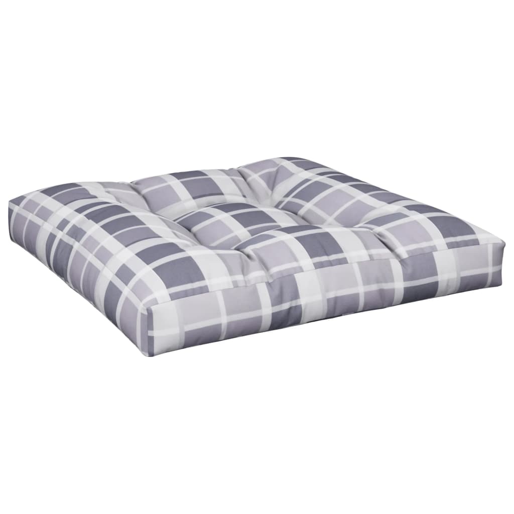 Coussin de palette vidaxl 70x70x12 cm tissu motif de diamant gris