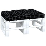 VIDAXL PALLET CUSCHIONE MOTORE DI CHECKER 120X80X12 CM BLACO