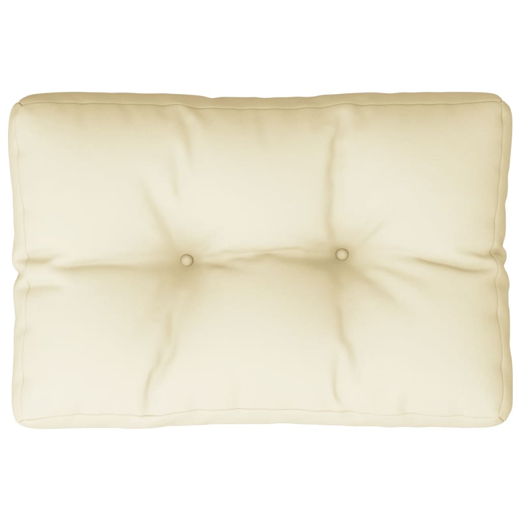 Vidaxl pallpute 60x40x12 cm stoff crème -farget