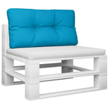 Vidaxl Pallet Cushion 80x40x12 CM tela azul claro