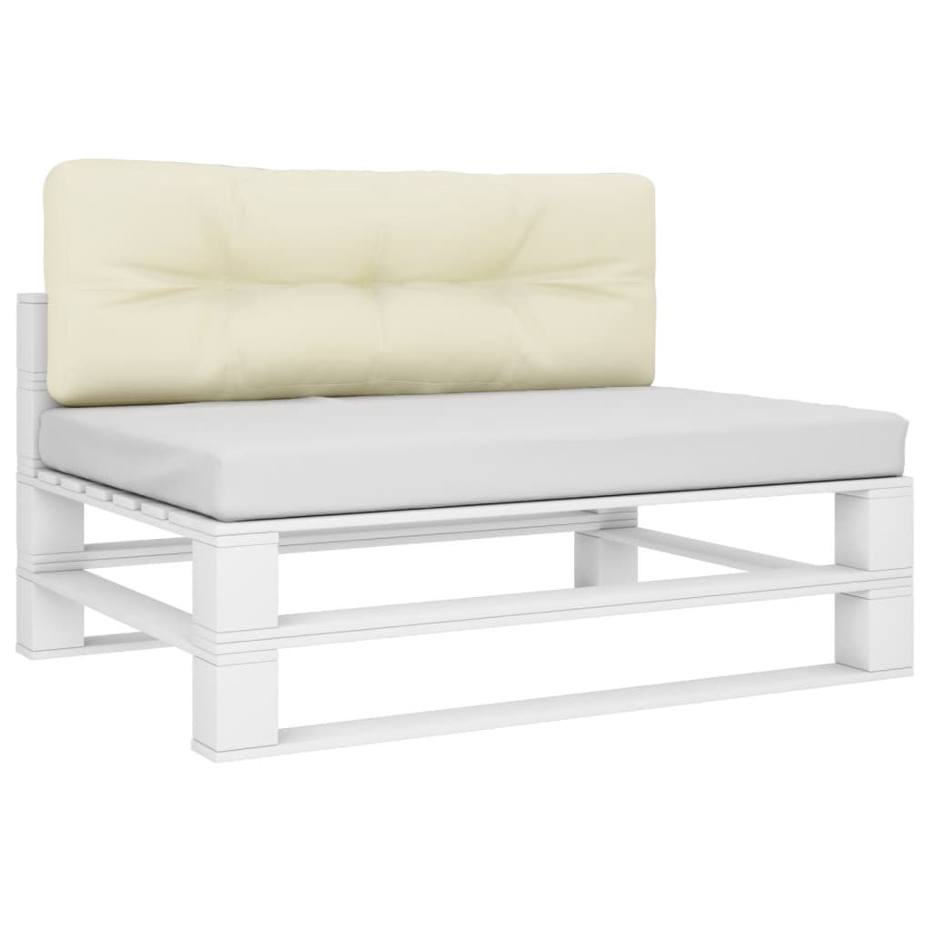 Vidaxl Pallet Cushion 120x40x12 cm tyg crème -färgad