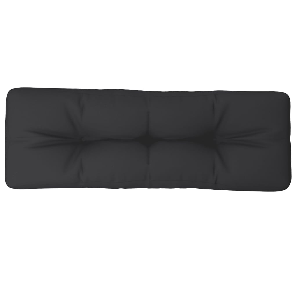 Coussin de palette vidaxl 120x40x12 cm tissu noir