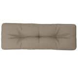 Coussin de palette vidaxl 120x40x12 cm tissu taupe