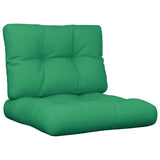 Coussins de palette vidaxl 2 st tissu vert