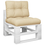 Vidaxl pallputer 2 st Tabric Beige