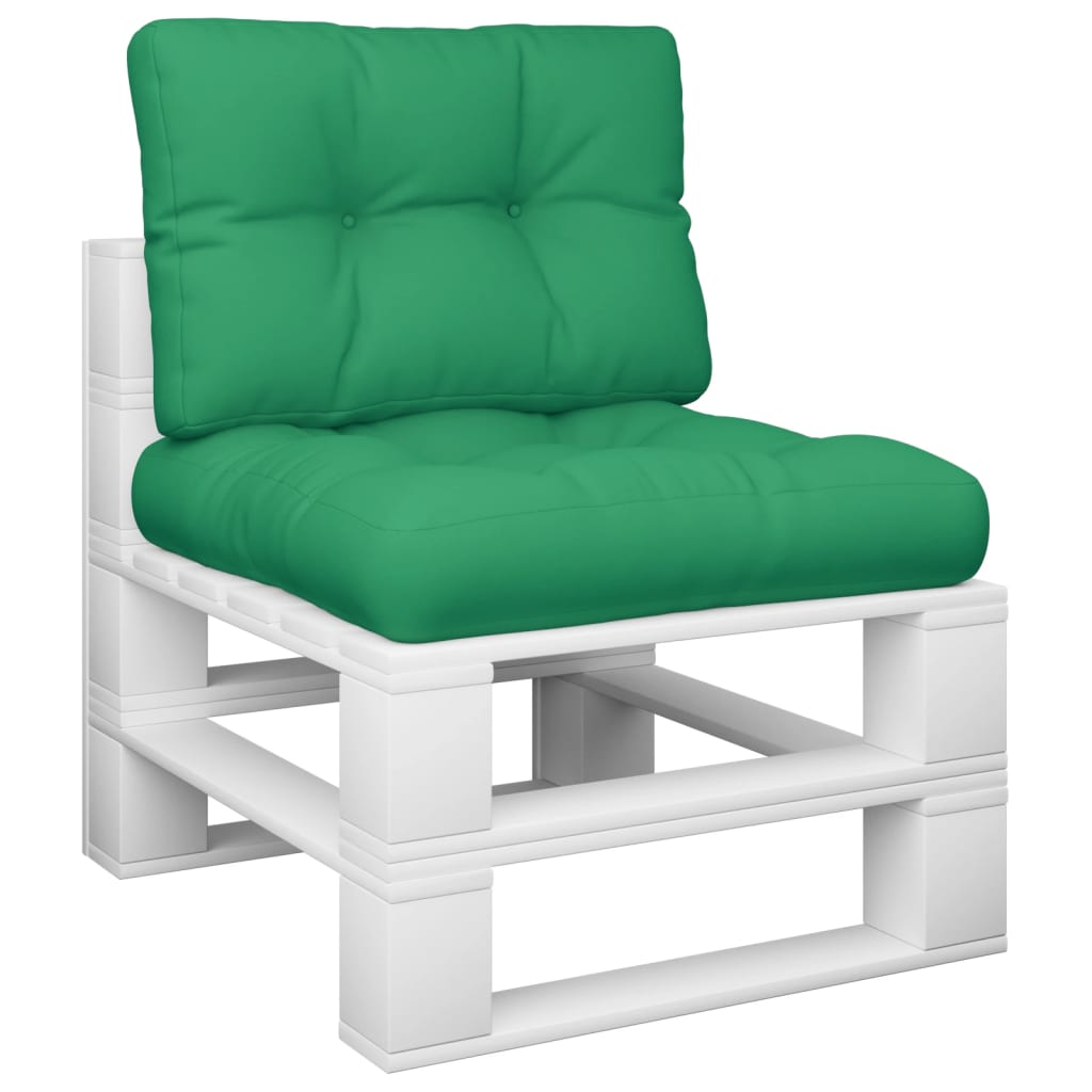 Vidaxl pallet cuscini 2 st tessuto verde