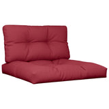 Vidaxl Pallet Cushions 2 St tessuto vino rosso