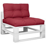 Vidaxl Pallet Cushions 2 St tessuto vino rosso