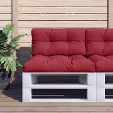 Vidaxl Pallet Cushions 2 St tessuto vino rosso