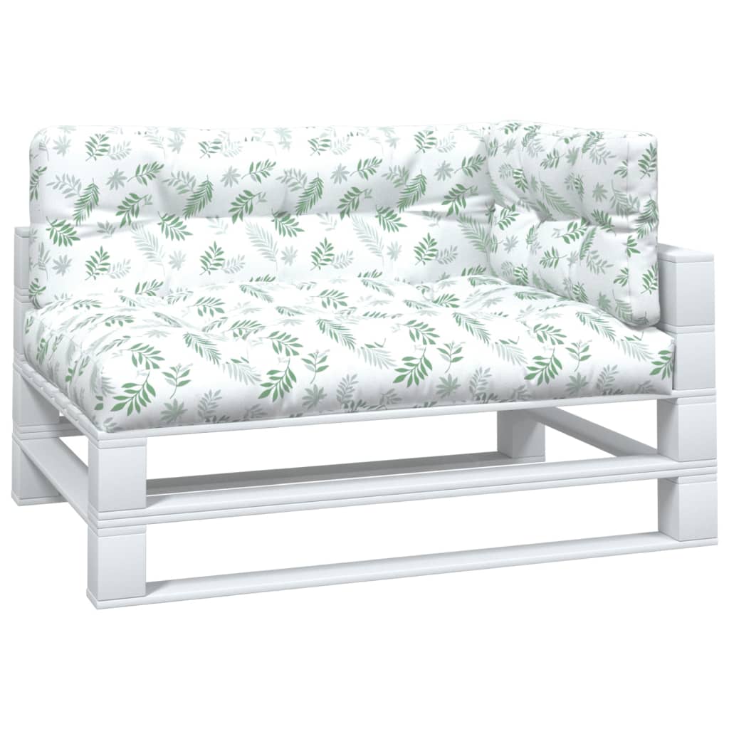 Vidaxl Pallet cushions 3 ST Leaf pattern Fabric