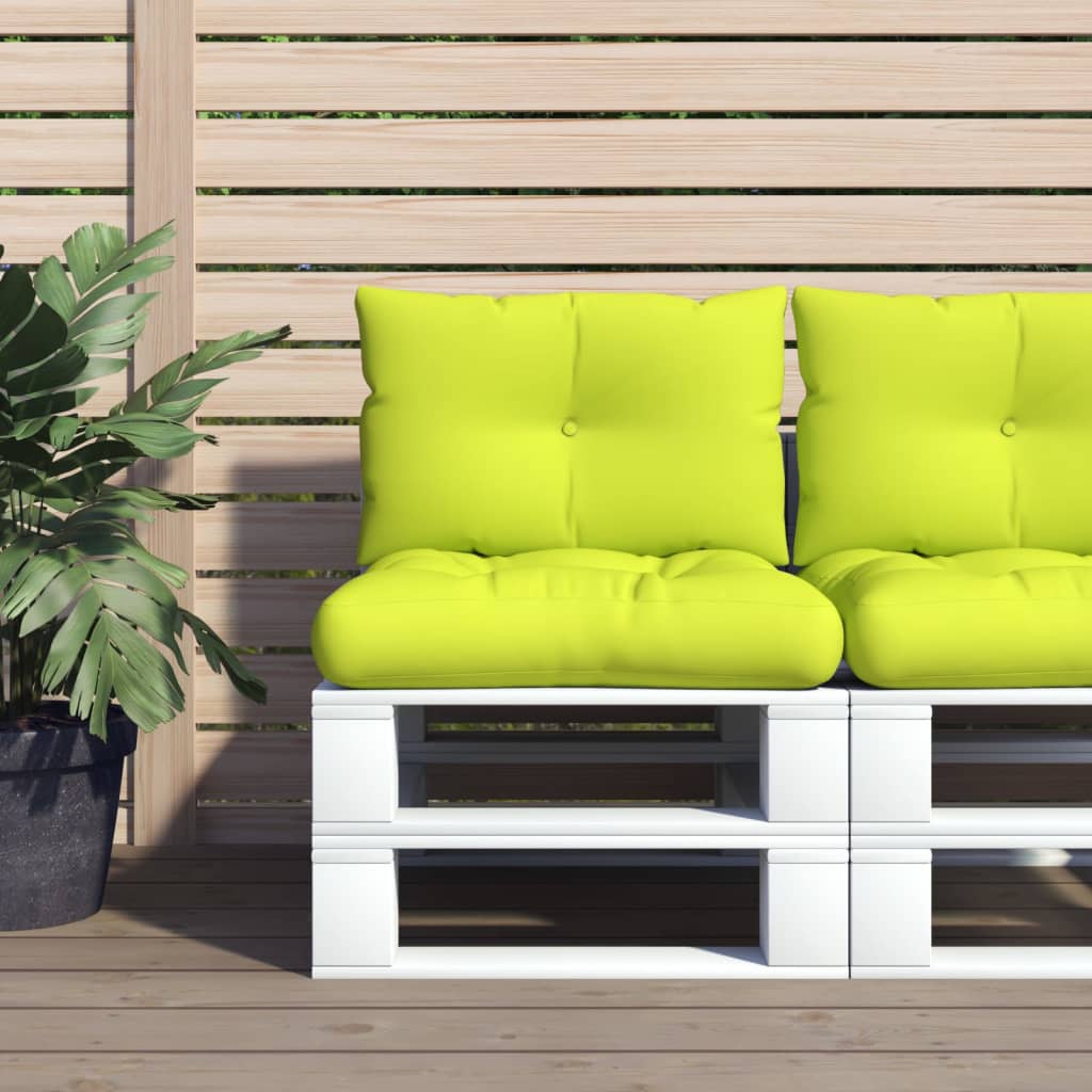 Vidaxl Palletkuddar 2 st tyg Bright Green