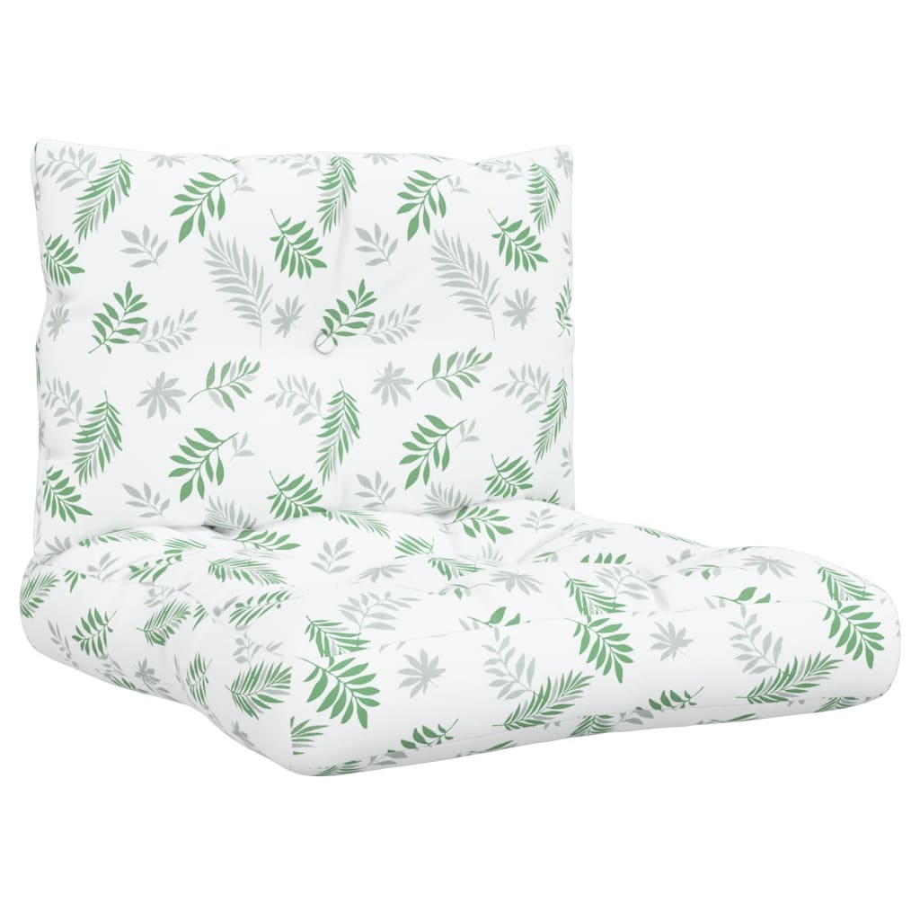 VidaXL Pallet cushions 2 ST Leaf pattern Oxford fabric