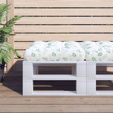 Vidaxl Pallet Cushion Leaf Pattern 58x58x10 cm Tessuto Oxford