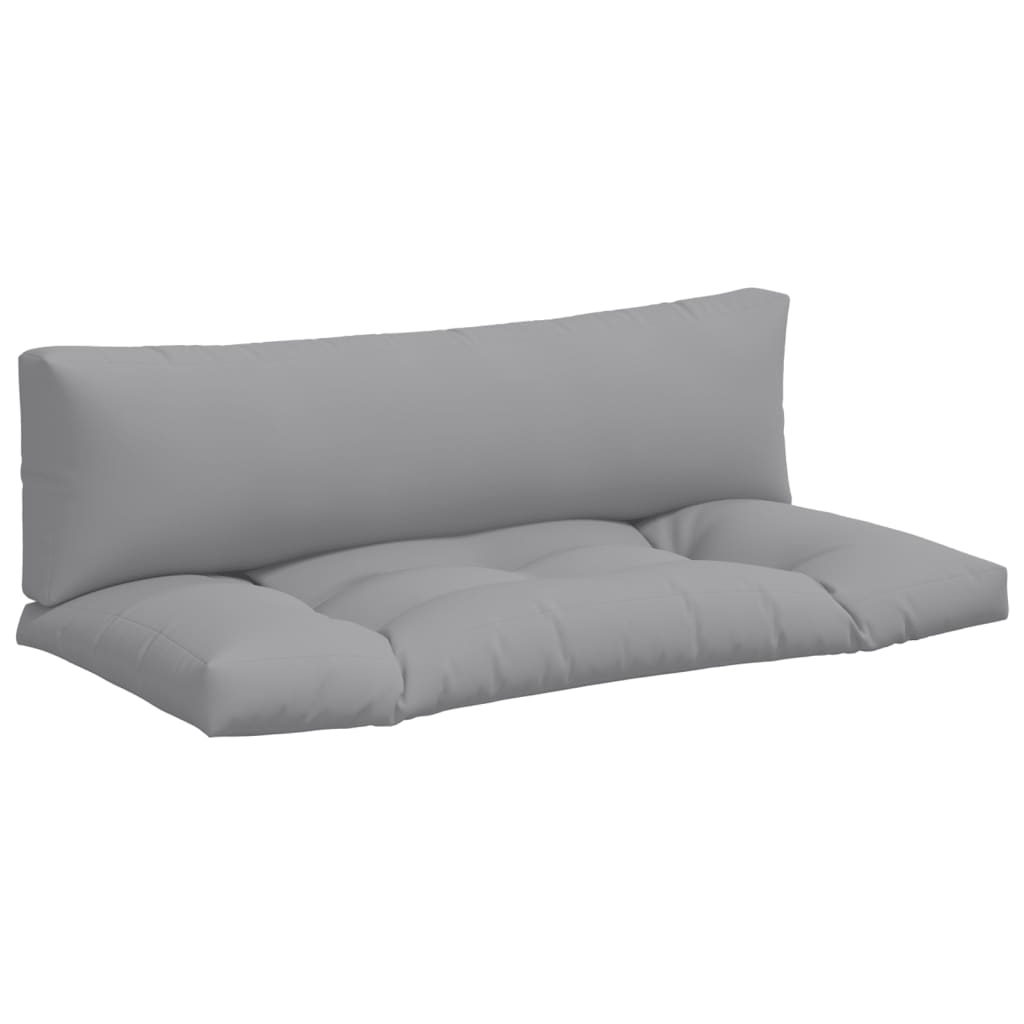 Coussins de palette vidaxl 2 st tissu gris