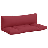 Coussins de palette vidaxl 2 st tissu vin rouge