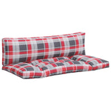 Coussins de palette vidaxl 2 stedcase motif tissu rouge