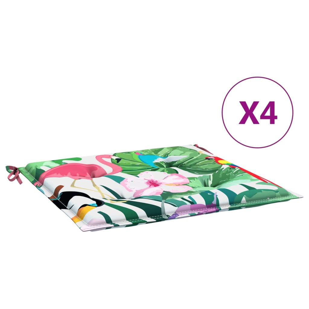 Vidaxl Garden stol blazine 4 pcs 40x40x3 cm tkanina večkolorna