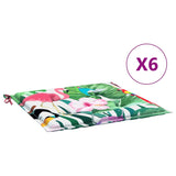 Vidaxl Garden chair cushions 6 pcs 40x40x3 cm fabric multi -colored