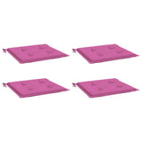 VidaXL Tuinstoelkussens 4 st 40x40x3 cm stof roze