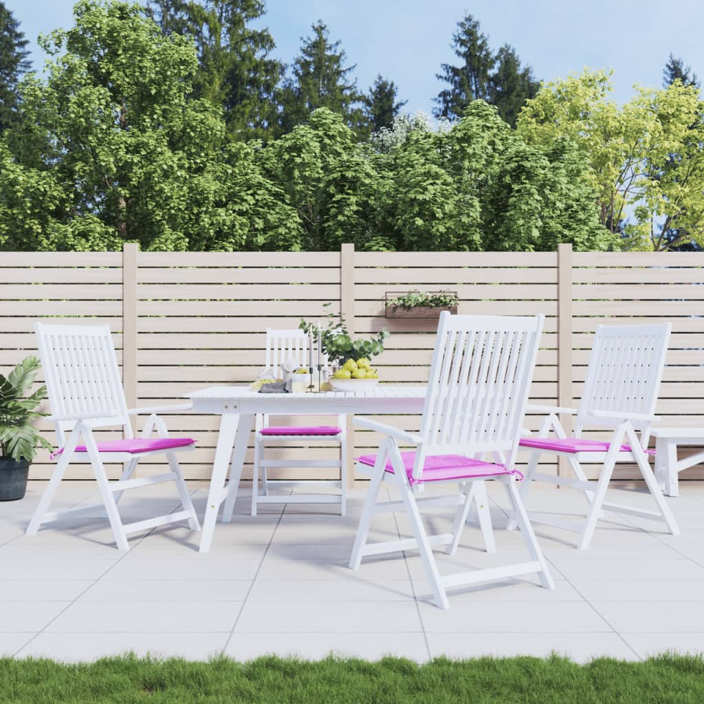 VidaXL Tuinstoelkussens 4 st 40x40x3 cm stof roze