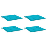 VidaXL Tuinstoelkussens 4 st 40x40x3 cm stof turquoise