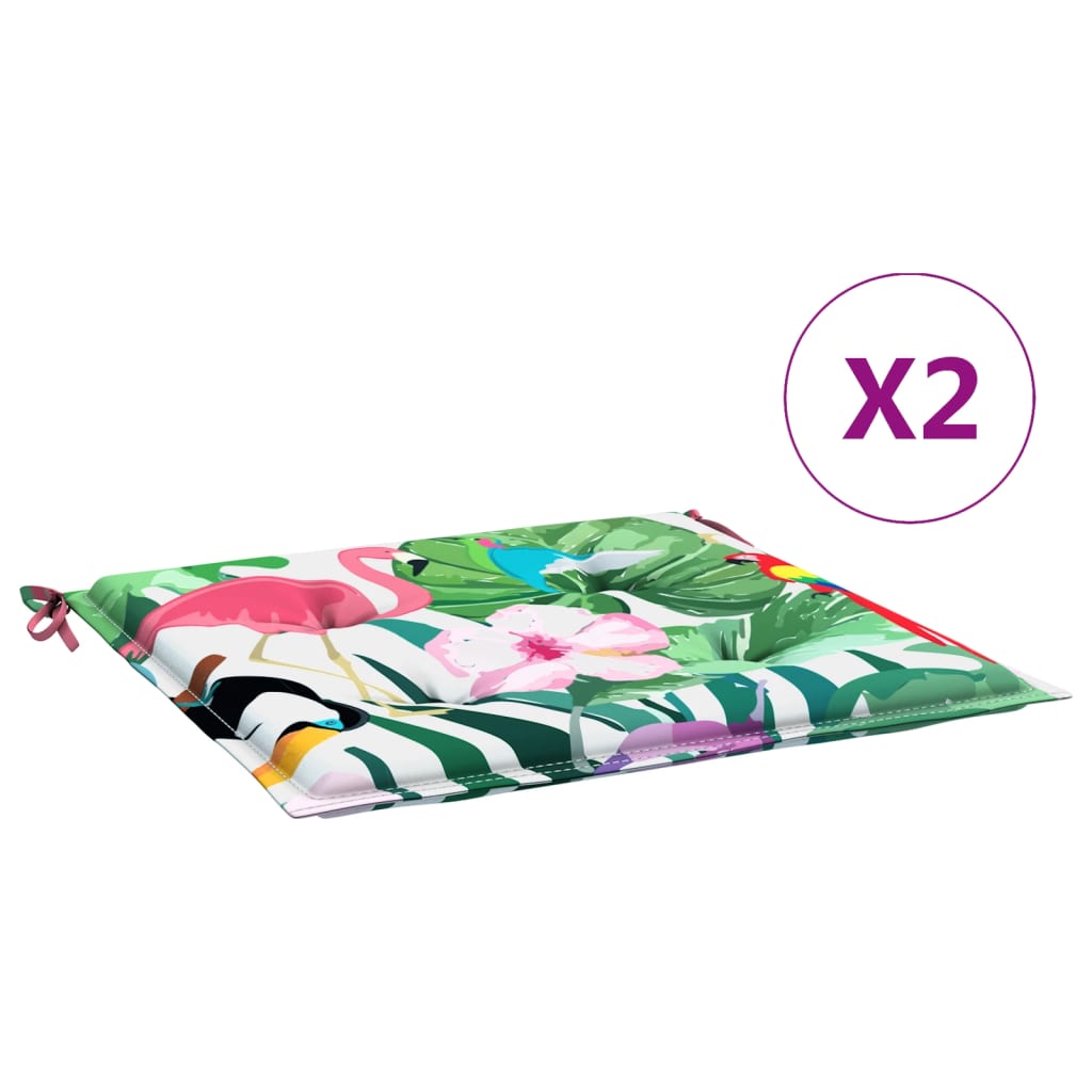 Vidaxl Garden stol blazine 2 St 50x50x3 cm tkanina večkolorna