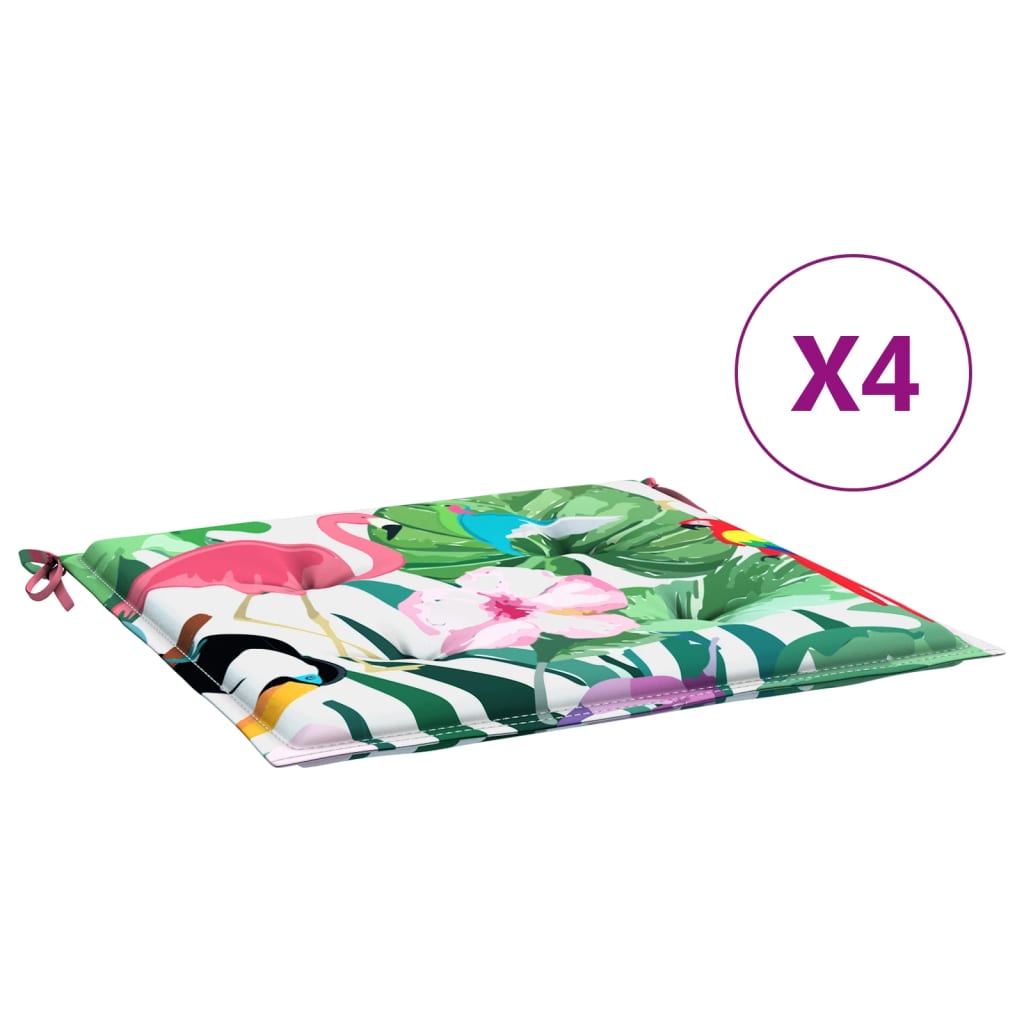 VIDAXL Garden stol blazine 4 St 50x50x3 cm tkanina večkološka