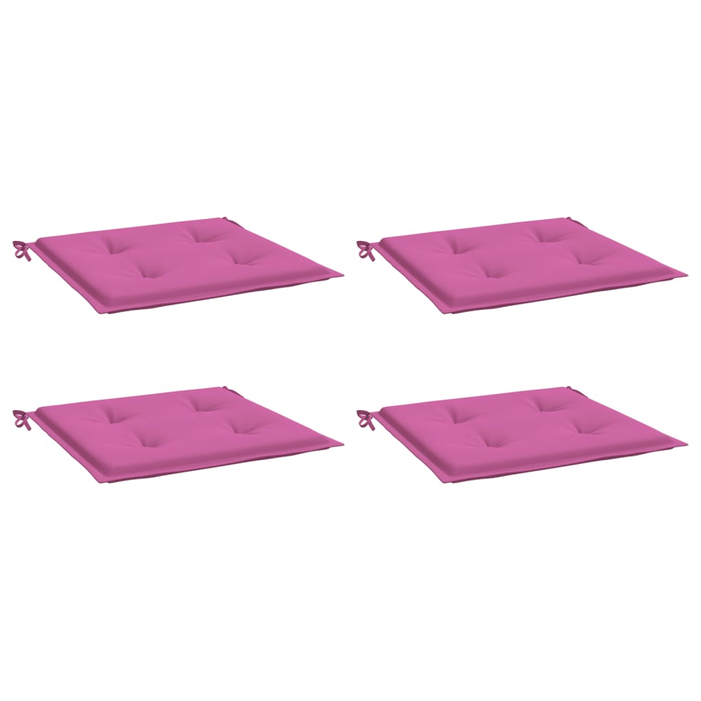 VidaXL Tuinstoelkussens 4 st 50x50x3 cm stof roze