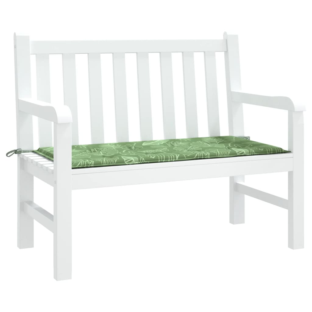 Vidaxl Garden Bench Cushion 100x50x3 cm Oxford stoffbladmønster