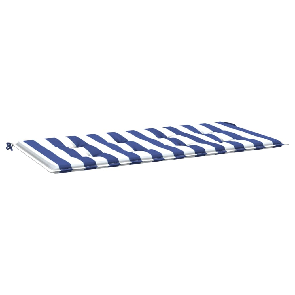 Vidaxl Garden bench cushion striped 120x50x3 cm Oxford fabric white and blue