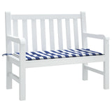 VidaXL Tuinbankkussen gestreept 120x50x3 cm oxford stof wit en blauw