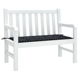 Vidaxl Garden Bench polštář Checker vzorec 120x50x3 cm oxford textilie černá