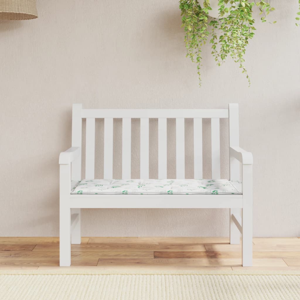 Vidaxl Garden Bench Kissen 120x50x3 cm Oxford Stoffblattmuster