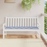 Vidaxl Garden Bench Cushion Rayado 150x50x3 CM Oxford Fabric White and Blue