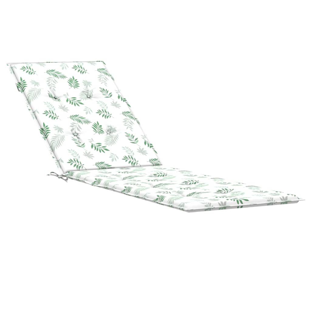 Vidaxl Patio chaise coussin motif de feuille de feuille oxford tissu