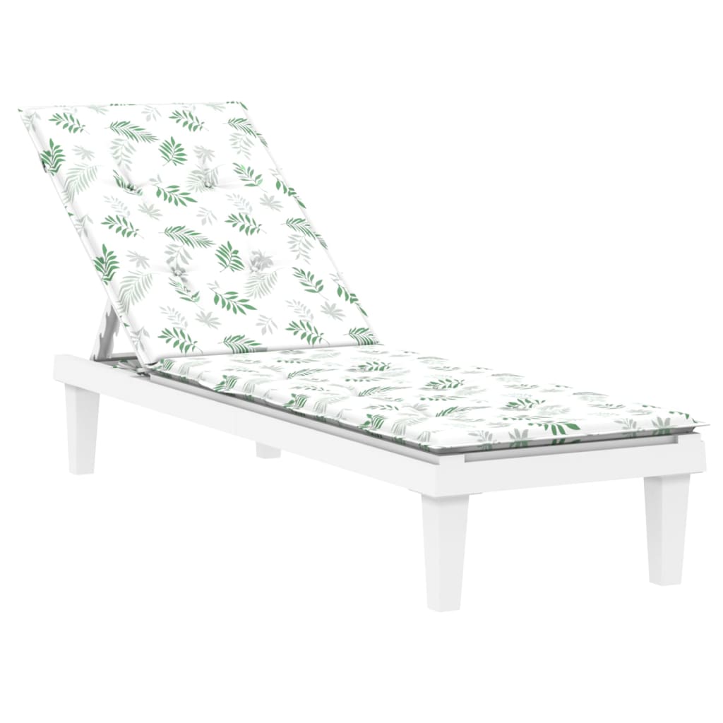 Vidaxl Patio chaise coussin motif de feuille de feuille oxford tissu