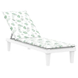 Vidaxl Patio chaise coussin motif de feuille de feuille oxford tissu