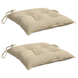 Cojines de silla Vidaxl 2 pcs 40x40x7 cm Oxford Fabric beige