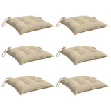 Cojines de silla Vidaxl 6 PCS 40x40x7 CM Oxford Fabric beige