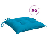 Vidaxl Stolpuder 6 PCS 40x40x7 cm Oxford Stof lyseblå