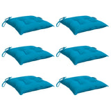 Vidaxl Stolpuder 6 PCS 40x40x7 cm Oxford Stof lyseblå