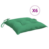 Vidaxl stolpuder 6 PCS 40x40x7 cm Oxford Stof grøn